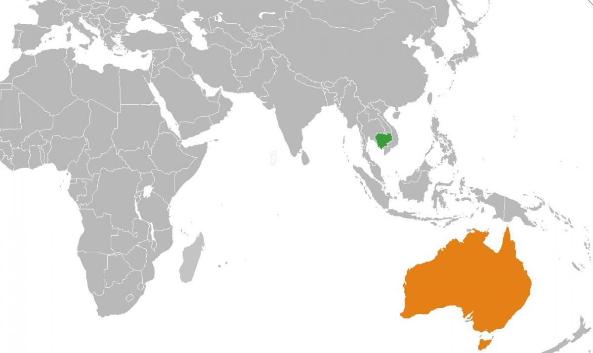 Камбоџа мапа во мапата на светот