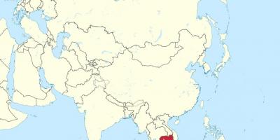 Карта на Камбоџа во азија
