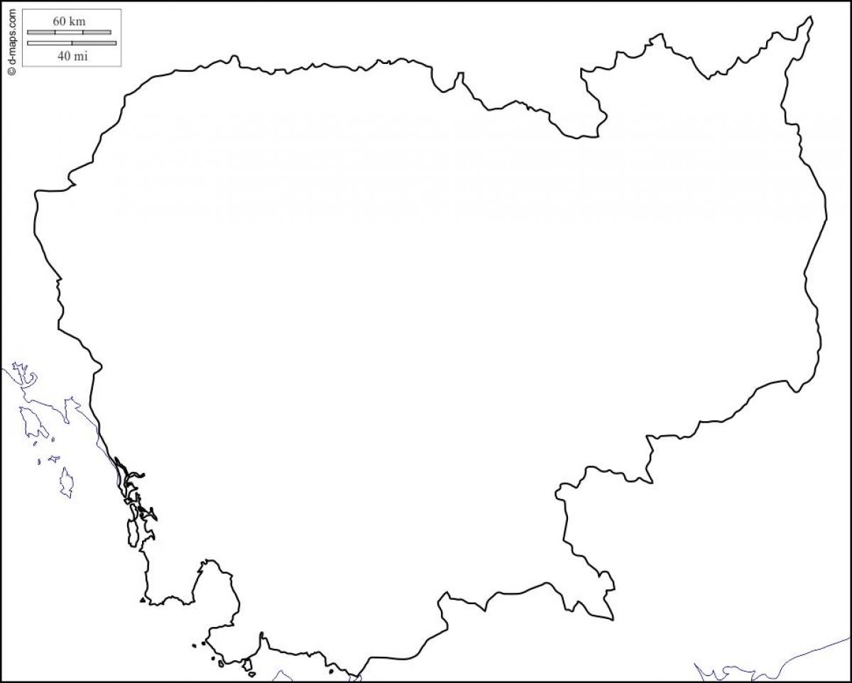 Карта на Камбоџа преглед