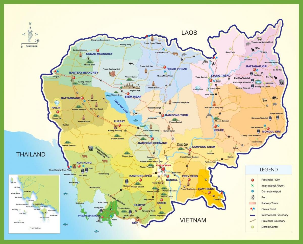карта на Камбоџа