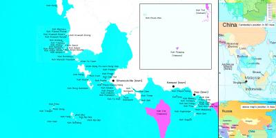 Карта на Камбоџа острови